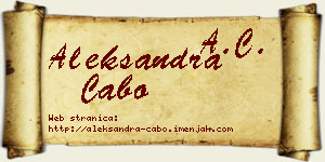 Aleksandra Cabo vizit kartica
